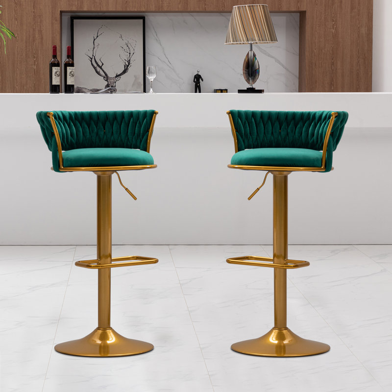 Mercer41 Rucsandra Renea Unfinished Swivel Adjustable Height Stool